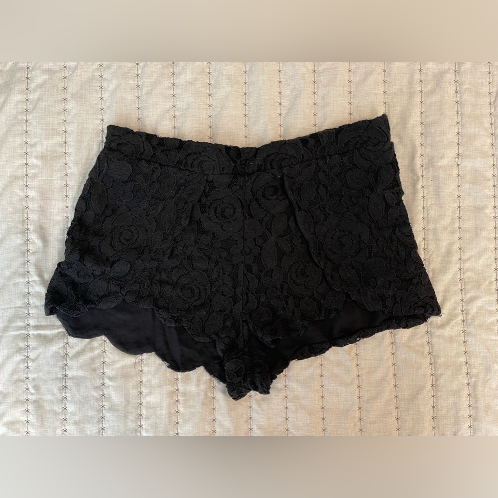 Pins & Needles Black High Waist Shorts